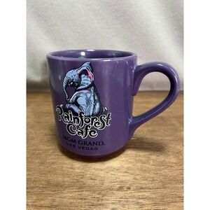 Rainforest Cafe Mug Tuki Makeeta Purple Peanut Butter Vintage 2000 MGM Grand